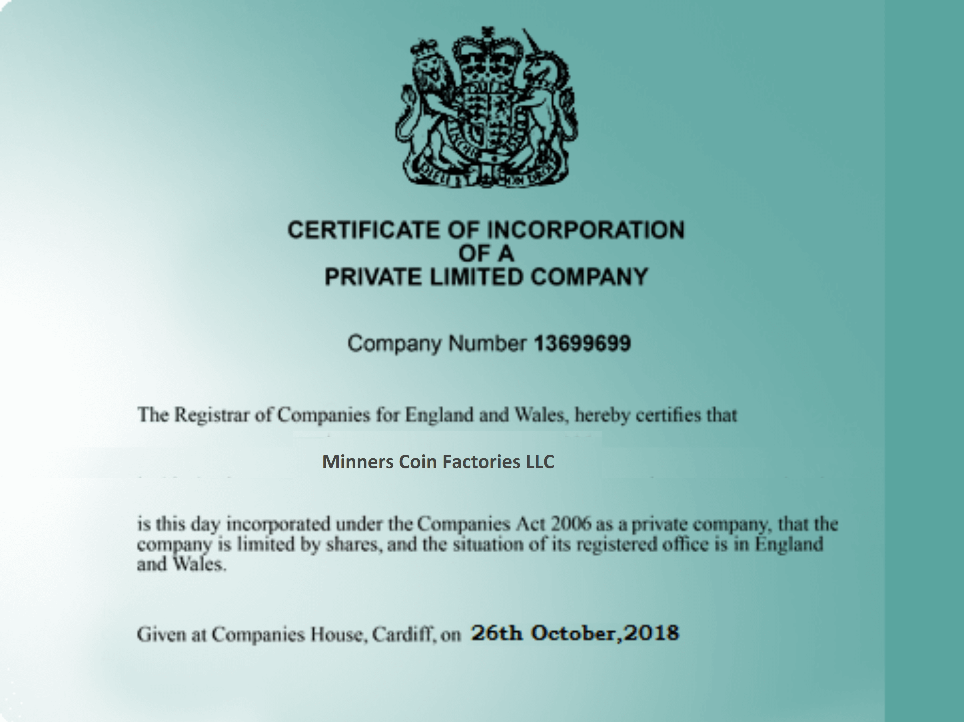 Compliance Certificate